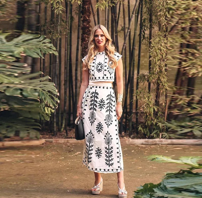 YASMINE | TWO-PIECE SET WITH PRINT