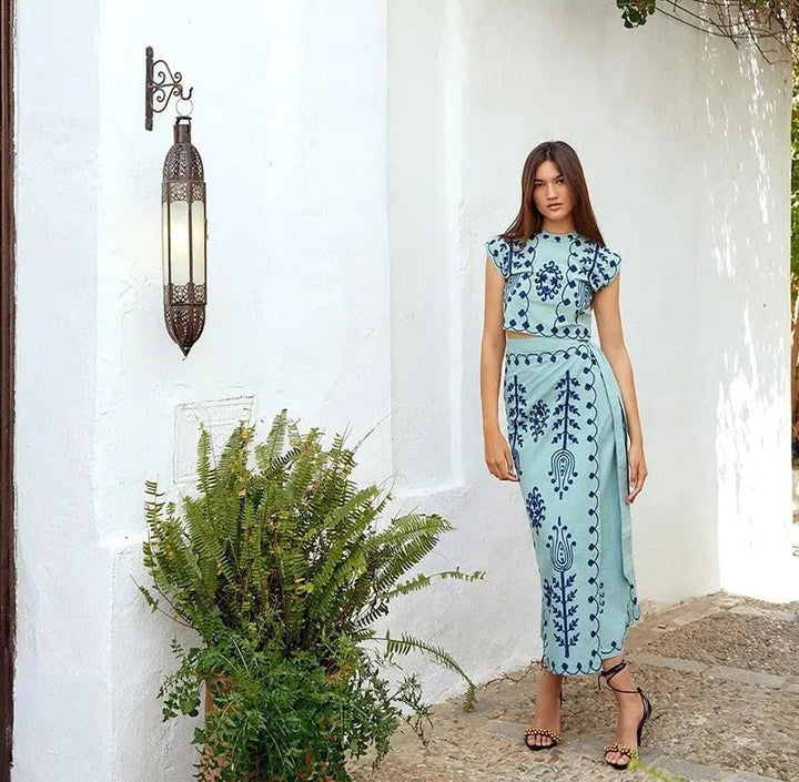 YASMINE | TWO-PIECE SET WITH PRINT