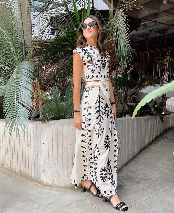 YASMINE | TWO-PIECE SET WITH PRINT