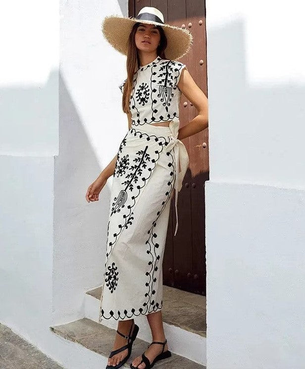 YASMINE | TWO-PIECE SET WITH PRINT